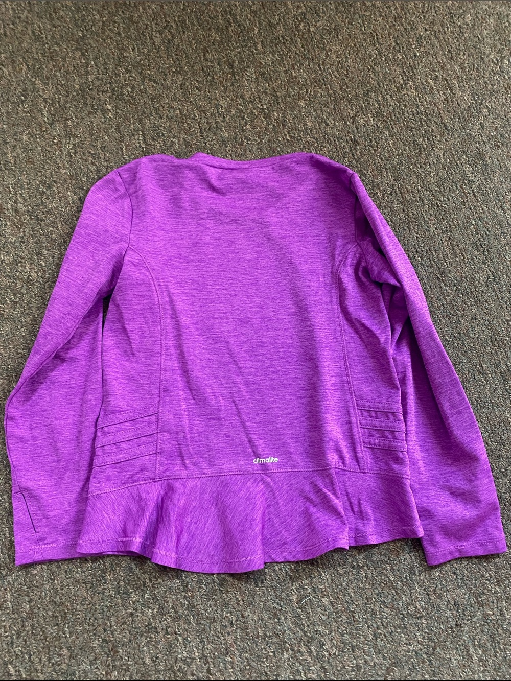 adidas Girls' Pink & Purple Active Tops with Heather Gray Zip Jacket - Picture 8 of 16